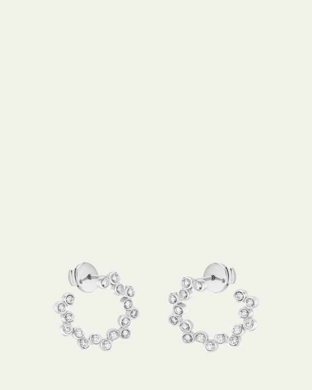 Clique Twist Earrings with Diamonds in White Gold